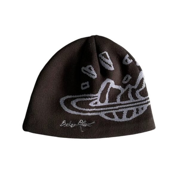 Broken Planet Knitted Hat Charcoal Black OKLU20262154