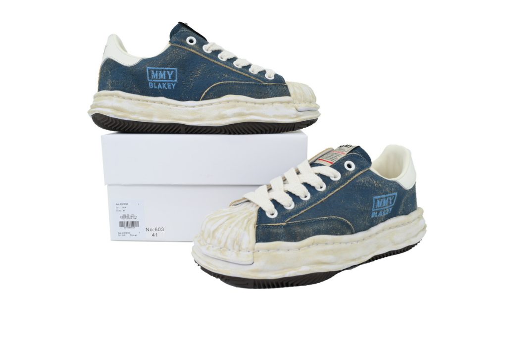 Maison Mihara Yasuhiro Blakey OG Sole Vintage Suede Low Blue OKLU2026215
