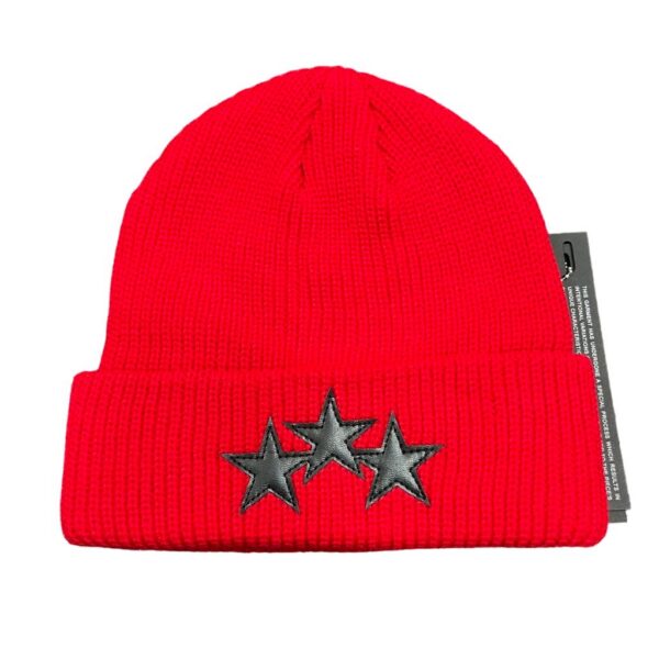 Amiri Hip Hop Beanie Five Star Red and Black OKLU20262160