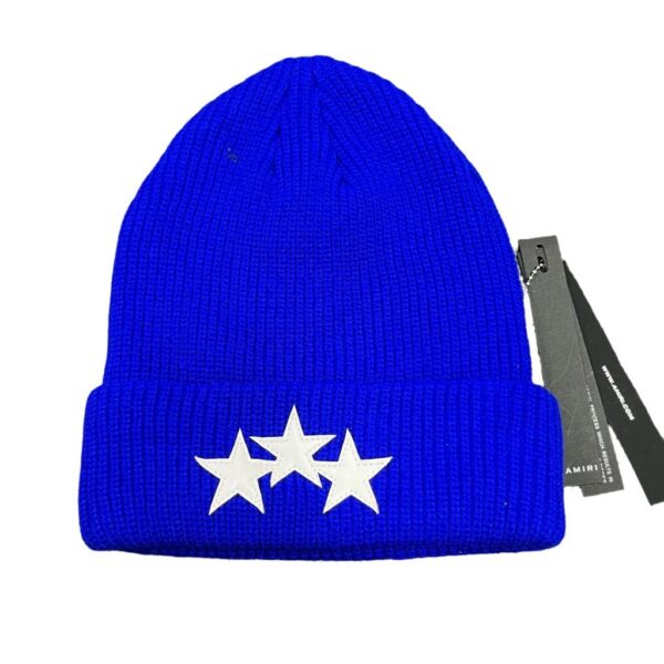 Amiri Hip Hop Beanie Five Star Blue and White OKLU20262161