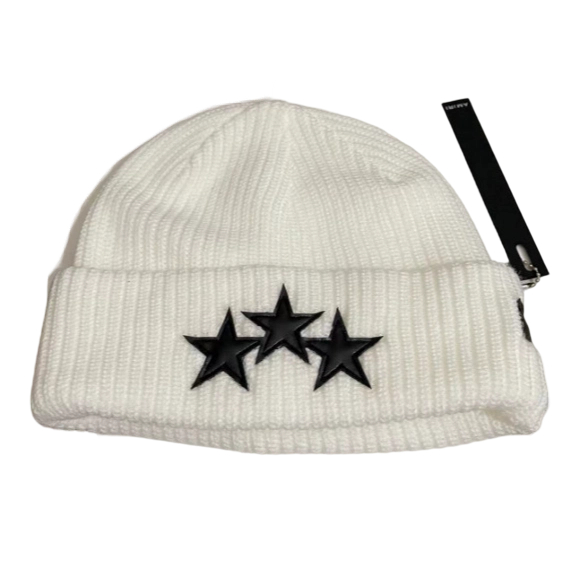 Amiri Hip Hop Beanie Five Star White OKLU20262163