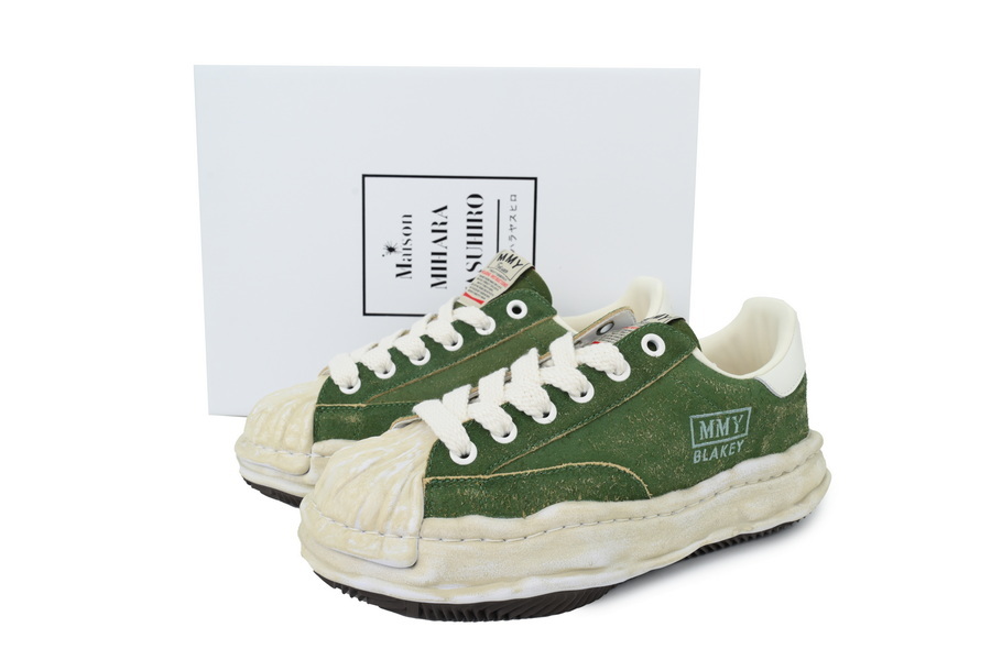 Maison Mihara Yasuhiro Blakey OG Sole Vintage Suede Low Green OKLU2026216