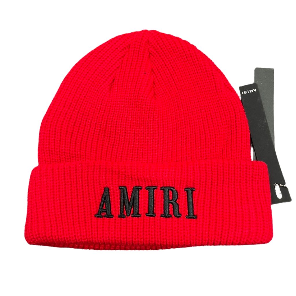 Amiri Hip Hop Beanie Amr Red Embroidered Black OKLU20262175