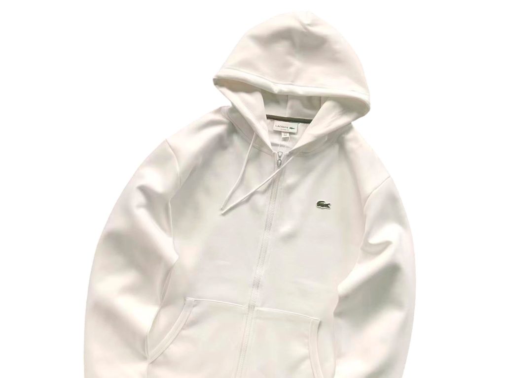 Lacoste Zipper Hoodie Pants Set White OKLU20262183
