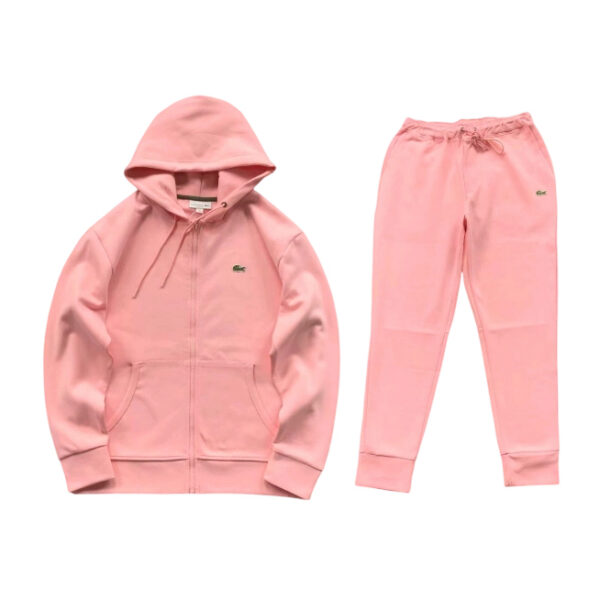 Lacoste Zipper Hoodie Pants Set Pink OKLU20262186