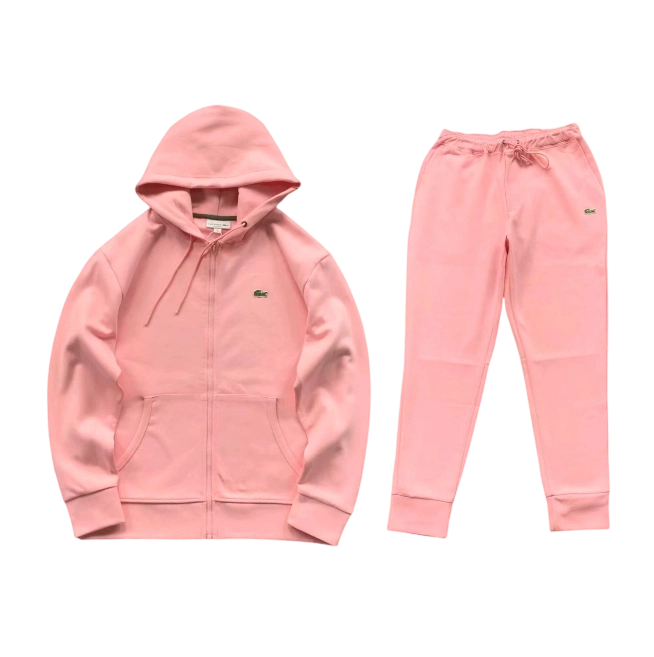Lacoste Zipper Hoodie Pants Set Pink OKLU20262186
