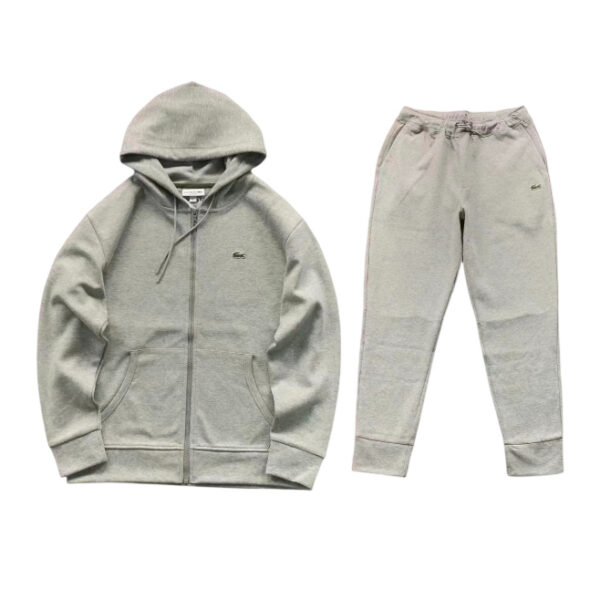 Lacoste Zipper Hoodie Pants Set Grey OKLU20262187
