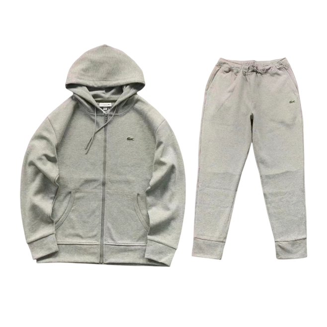 Lacoste Zipper Hoodie Pants Set Grey OKLU20262187