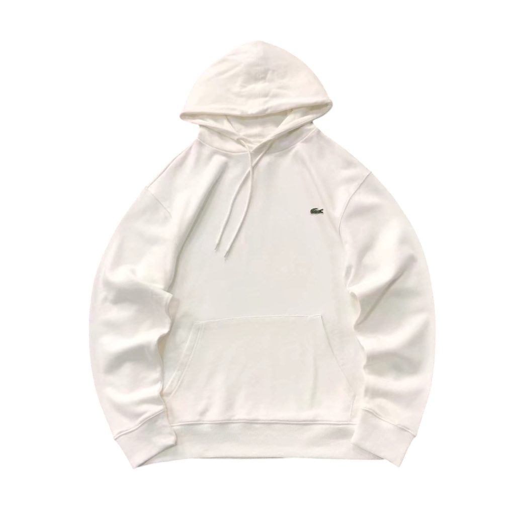 Lacoste hooded sweatshirt and pants set white OKLU20262188