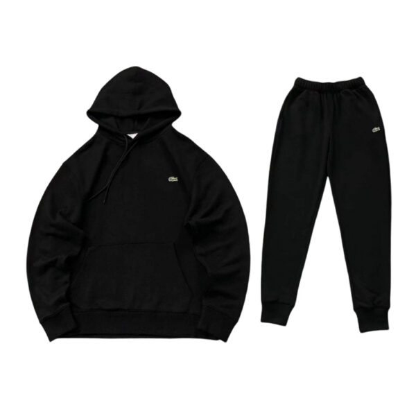 Lacoste hooded sweatshirt and pants set black OKLU20262189