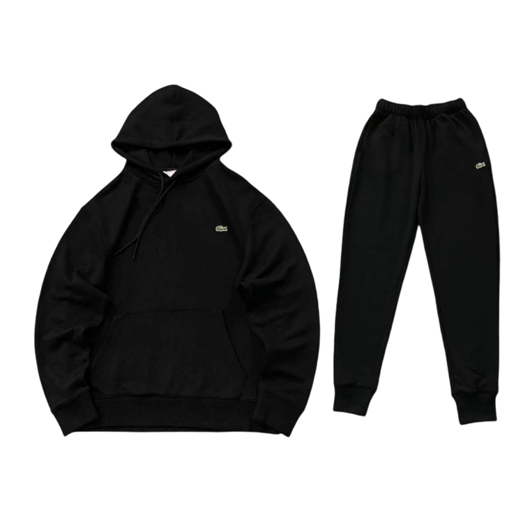 Lacoste hooded sweatshirt and pants set black OKLU20262189