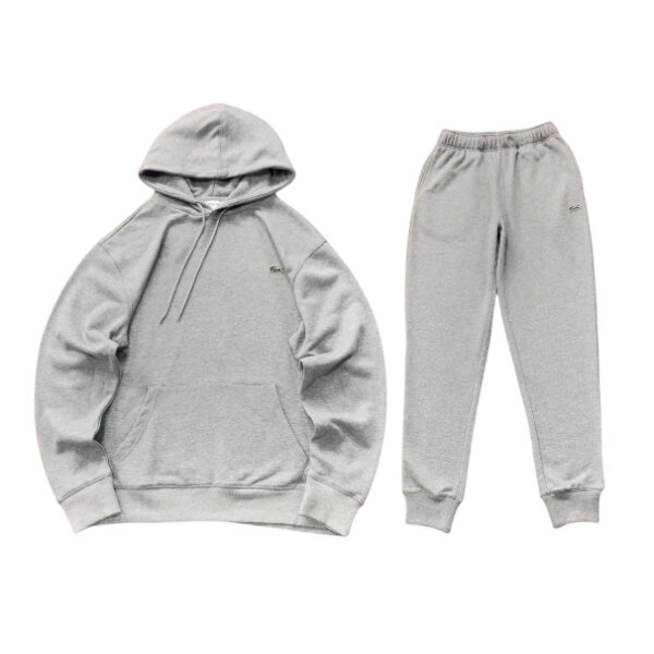 Lacoste hooded sweatshirt and pants set in gray OKLU20262190