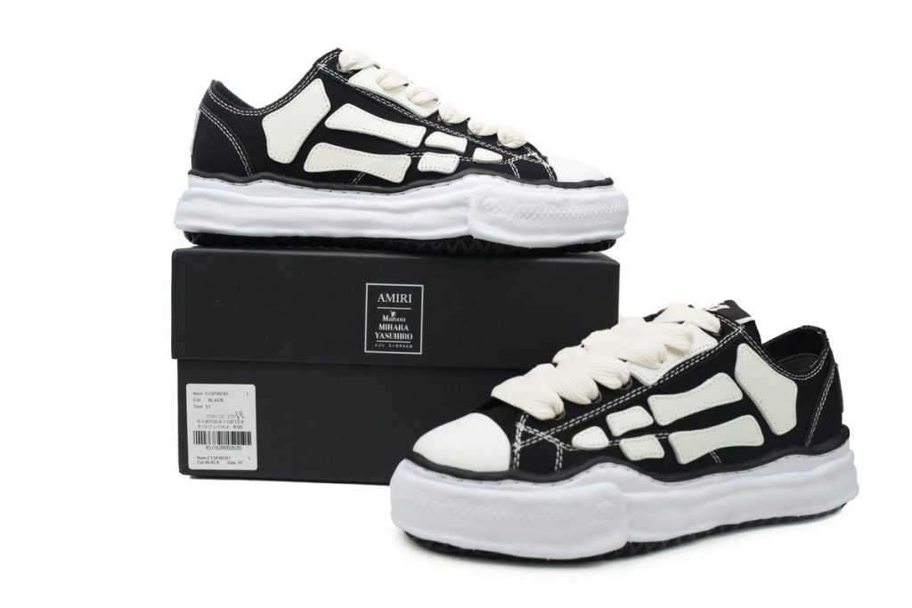 Mihara Yasuhiro x Amiri MMY Bones Skel-Top Low Black OKLU2026228
