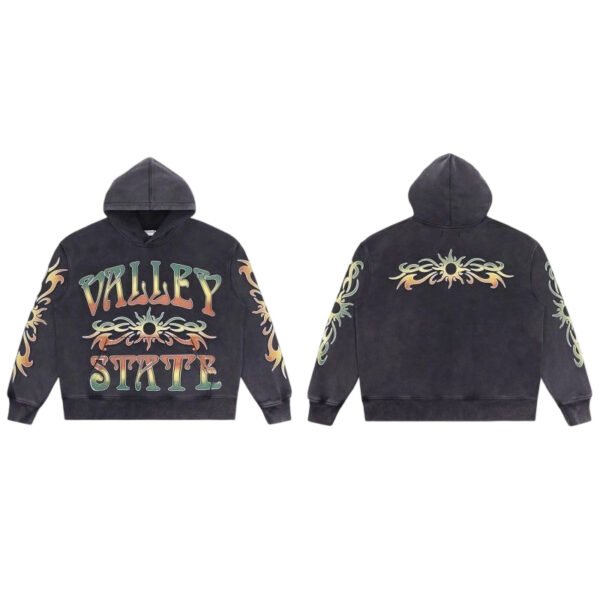 Vale Forever Valley Retro Casual Hoodie Black OKLU2026300