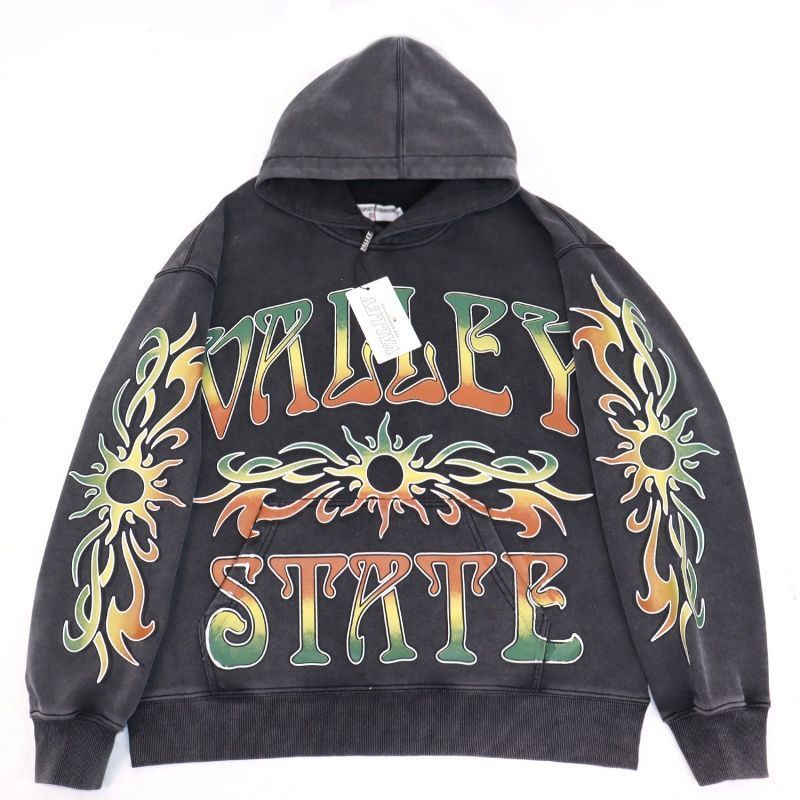Vale Forever Valley Retro Casual Hoodie Black OKLU2026300