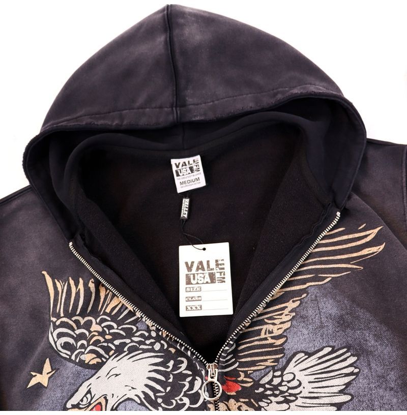 Vale Forever Valley Retro Casual Hoodie BLACK OKLU2026301