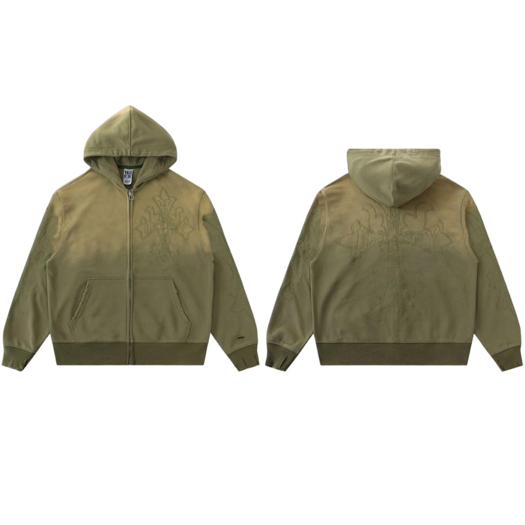 Vale Forever Valley Retro Casual Hoodie dark green OKLU2026306