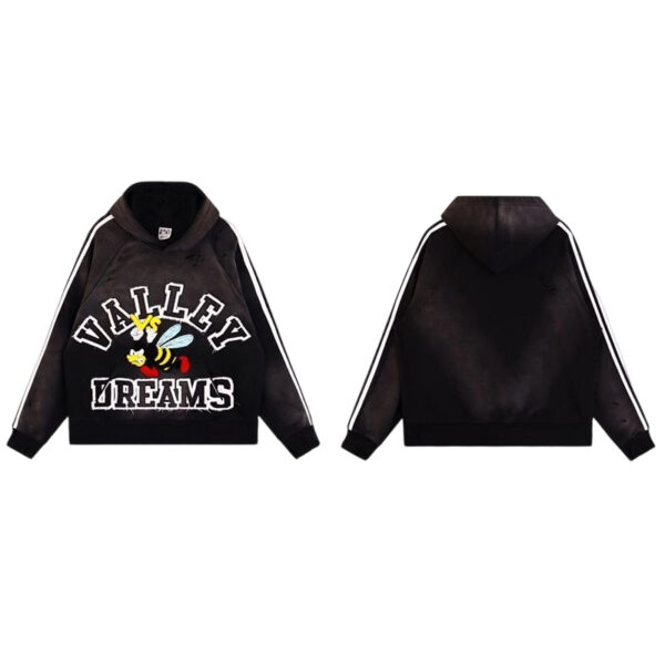 Vale Forever Valley Retro Casual Hoodie Black OKLU2026310