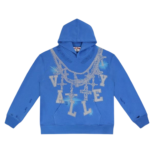 Vale Forever Valley American Retro Hoodie Blue OKLU2026319