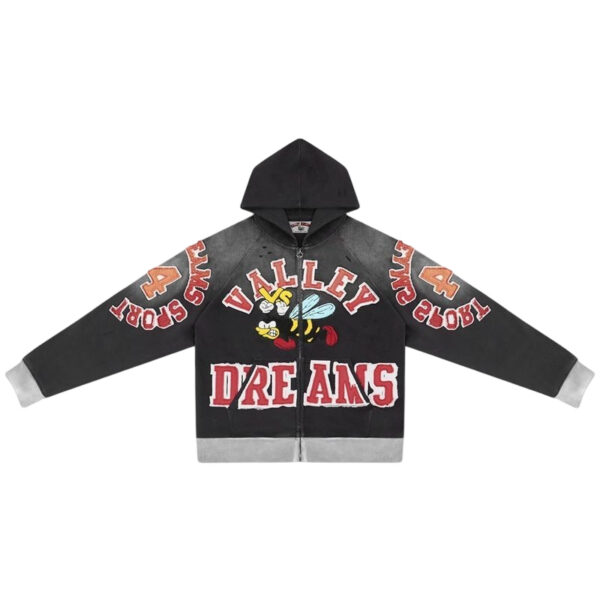 Vale Forever Valley American Retro Hoodie BlackRed OKLU2026324