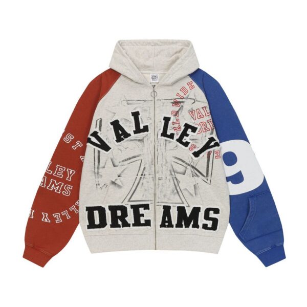 Vale Forever Valley niche retro hoodie Light gray OKLU2026326
