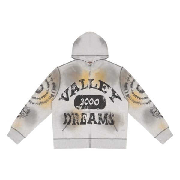 Vale Forever Valley niche retro hoodie Grey OKLU2026327