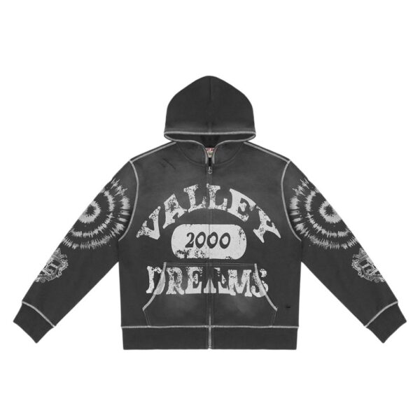 Vale Forever Valley niche retro hoodie Black OKLU2026328