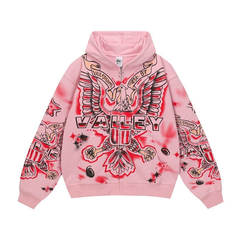 Vale Forever Valley niche retro hoodie Pink OKLU2026330