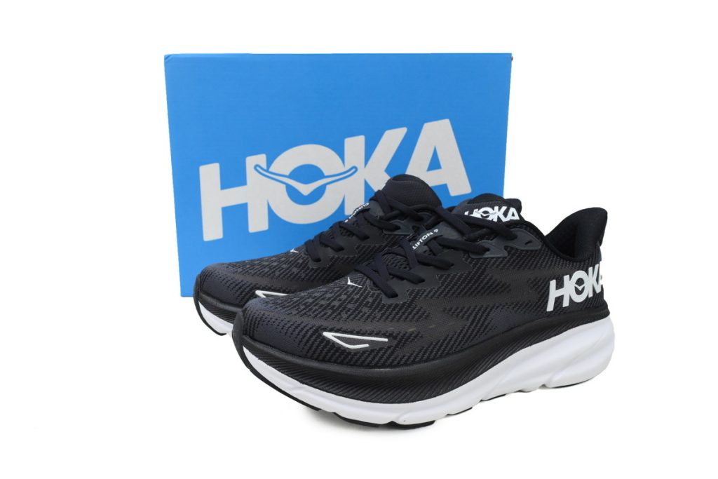 HOKA Clifton 9 2E Wide ‘Black White’ OKLU2026366
