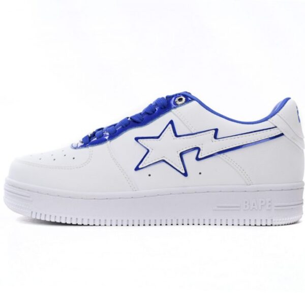 A Bathing Ape Bape Sta Low White and Blue Border OKLU2026425