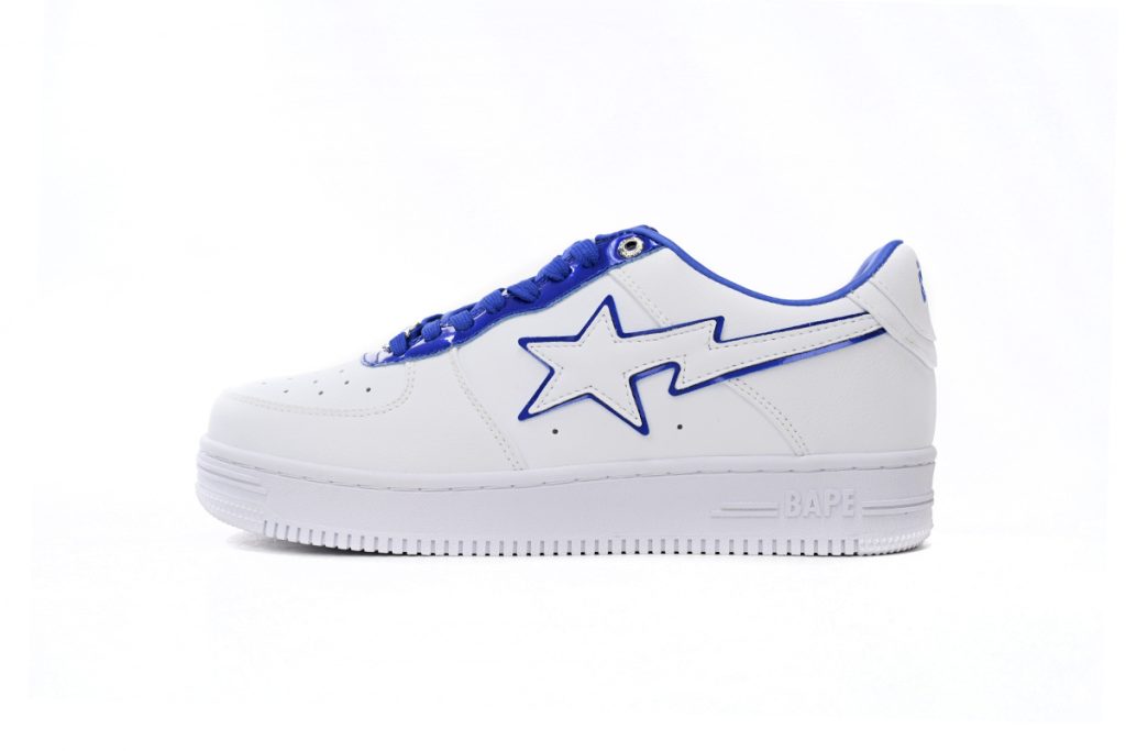 A Bathing Ape Bape Sta Low White and Blue Border OKLU2026425