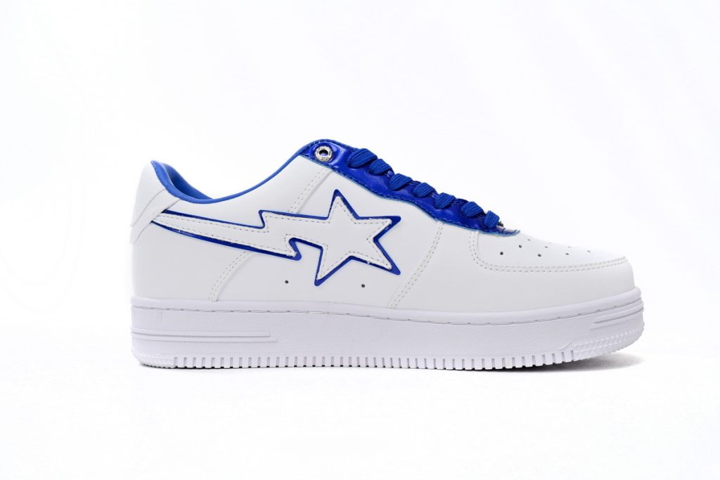 A Bathing Ape Bape Sta Low White and Blue Border OKLU2026425