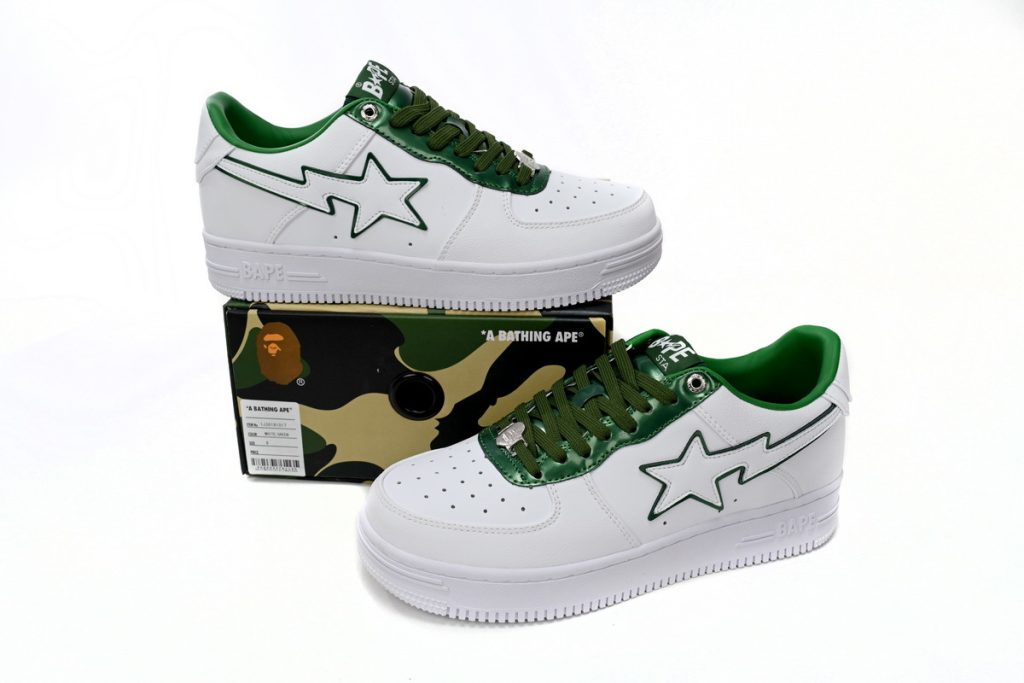 A Bathing Ape Bape Sta Low White Green edge OKLU2026426