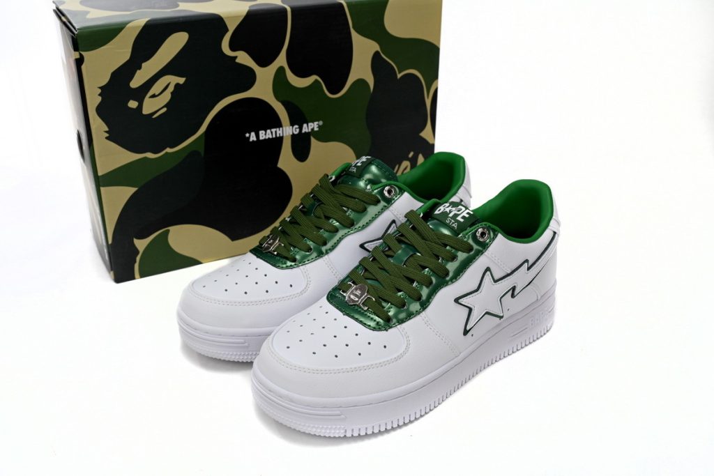 A Bathing Ape Bape Sta Low White Green edge OKLU2026426
