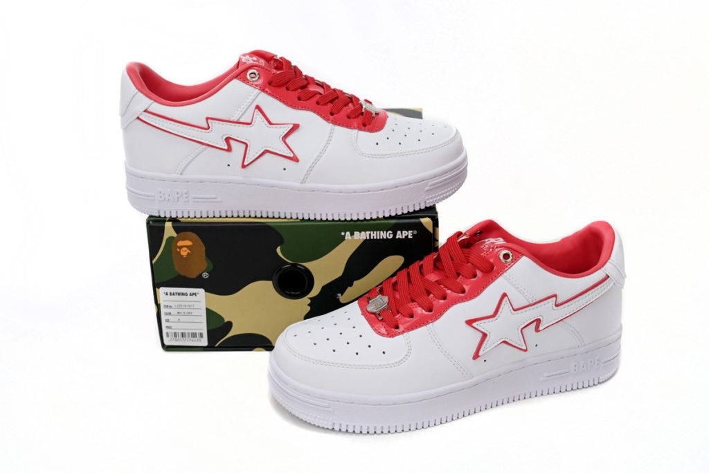 A Bathing Ape Bape Sta Low White Red Border OKLU2026427