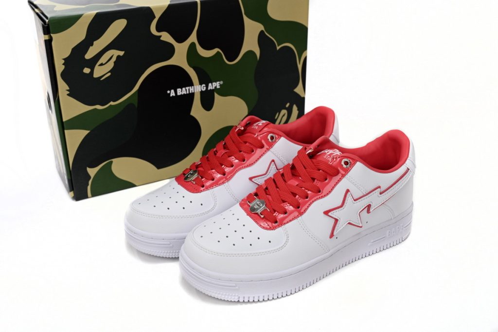A Bathing Ape Bape Sta Low White Red Border OKLU2026427