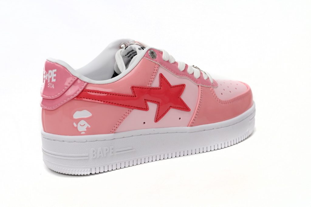 A Bathing Ape Bape Sta Low Pink Paint Leather OKLU2026428
