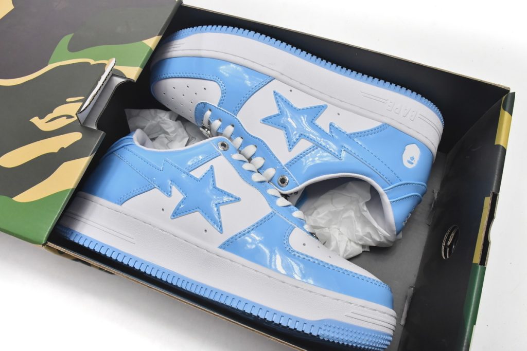A Bathing Ape Bape Sta Low White Blue OKLU2026436