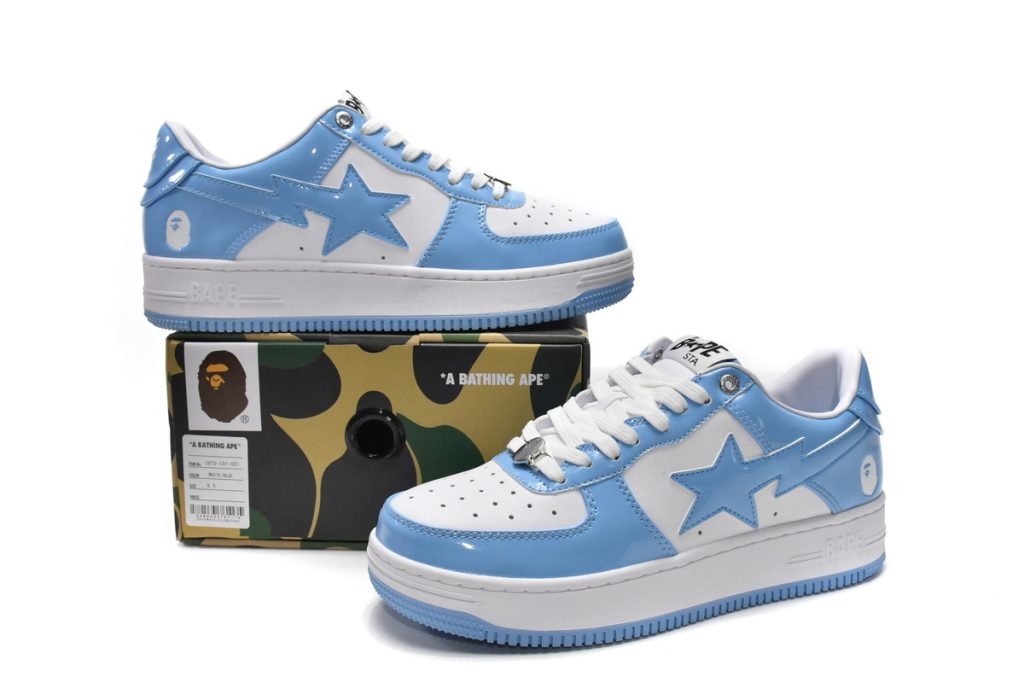A Bathing Ape Bape Sta Low White Blue OKLU2026436