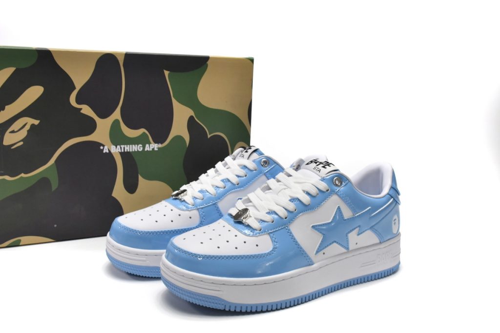 A Bathing Ape Bape Sta Low White Blue OKLU2026436