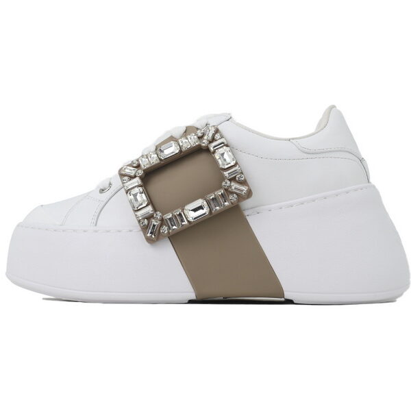 Roger Vivier White Brown Buckle OKLU2026648