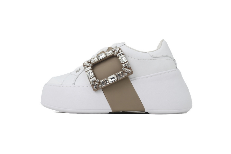 Roger Vivier White Brown Buckle OKLU2026648
