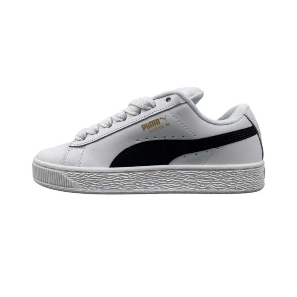 puma Suede XL microfiber white black gold microfibre blanc noir or OKLU2026681