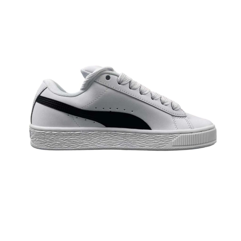 puma Suede XL microfiber white black gold microfibre blanc noir or OKLU2026681