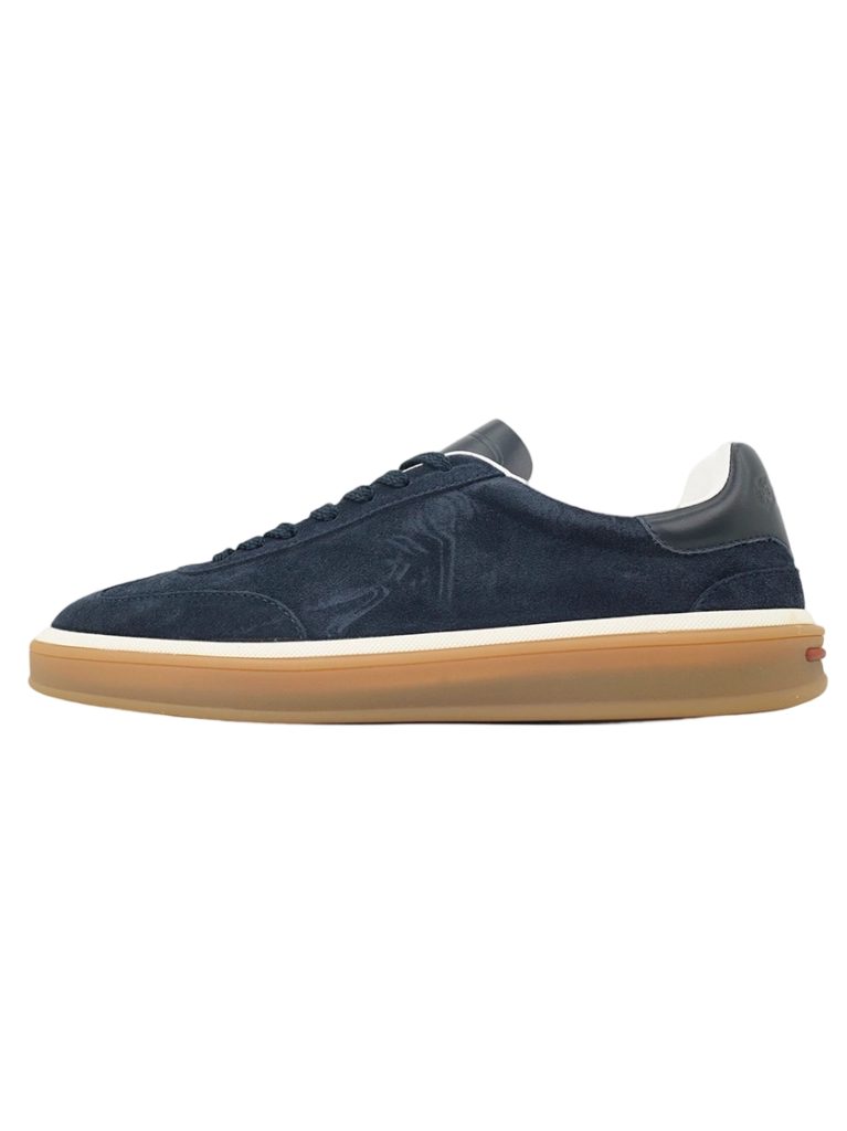 Loro Piana Tennis Walk Sneaker Suede Calf Split Slate Blue OKLU2026698