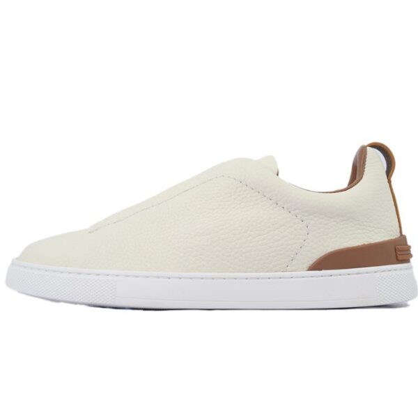 Zegna Off White Deerskin Triple Stitch™ Sneakers OKLU2026705