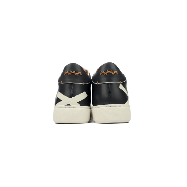 Zegna Tiziano Leather Mid-top Sneakers In Black and White OKLU2026707