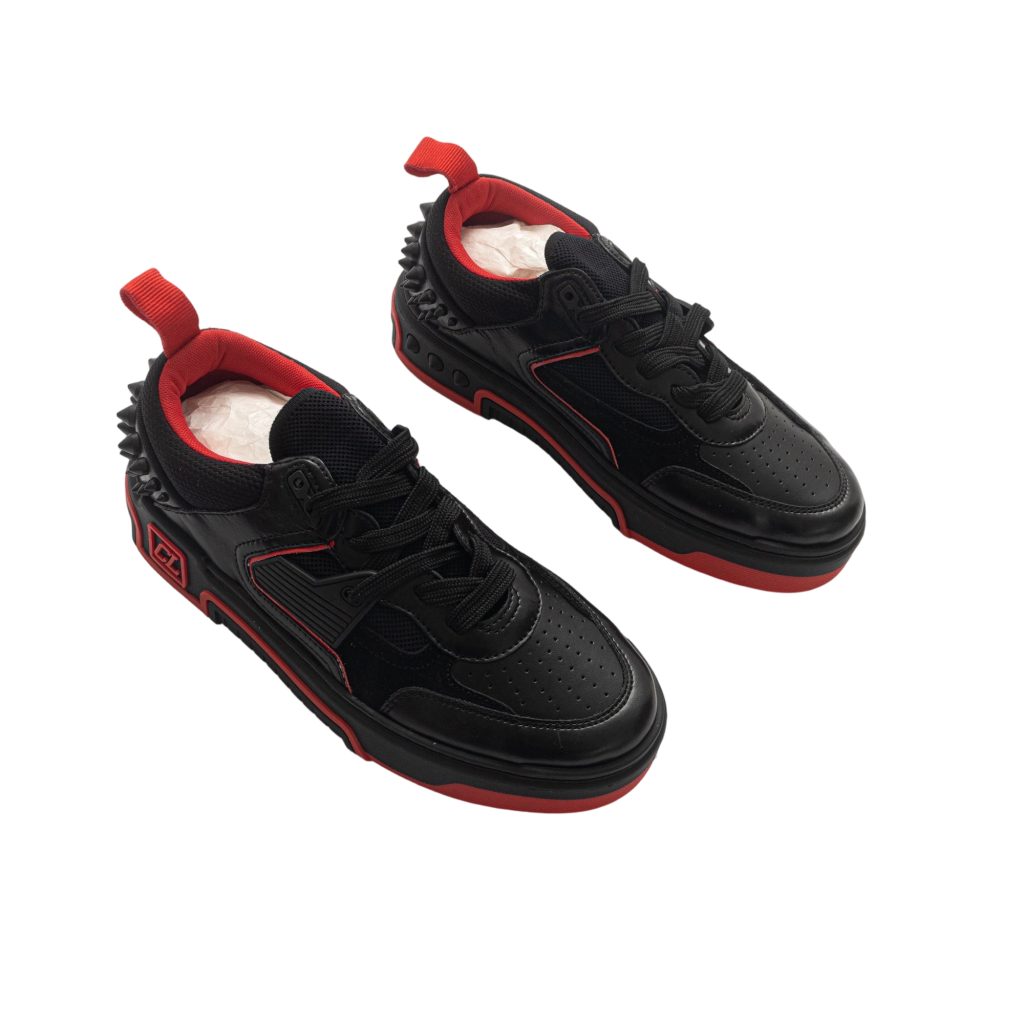 Christian Louboutin Astroloubi Sneakers Calf Leather And Suede Black Men OKLU2026714