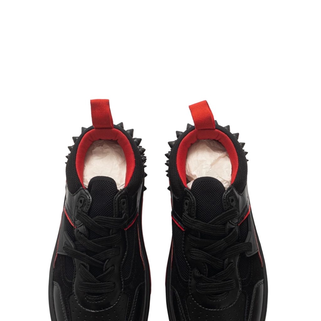 Christian Louboutin Astroloubi Sneakers Calf Leather And Suede Black Men OKLU2026714