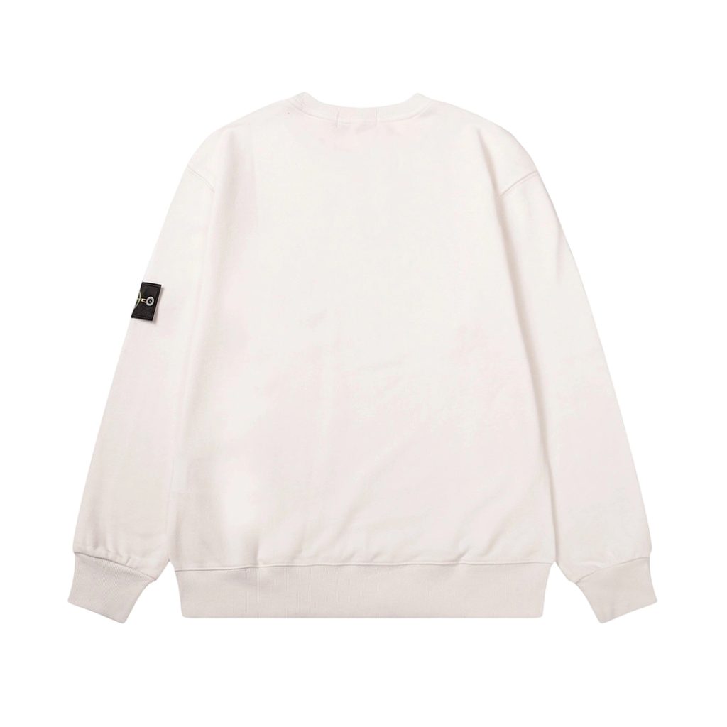 STONE ISLAN loose round neck hoodie White OKLU2026731